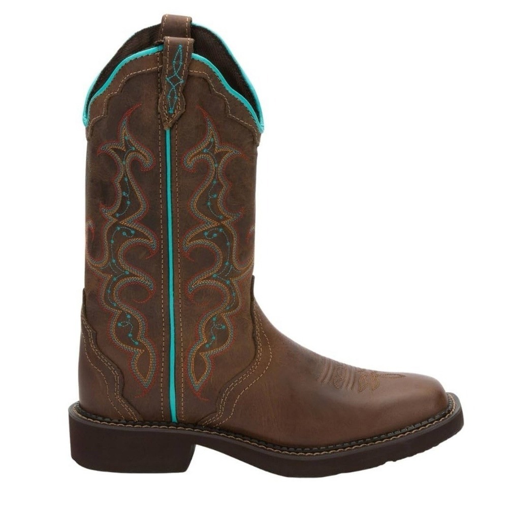 Justin Raya‎ Women's 12" Size 11 B Gypsy J-Flex Comfort Square Toe Western Boots